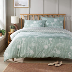 Olivia Rocco Meadow Sage Green Reversible Quilted Duvet Cover Set