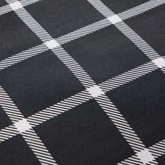 Olivia Rocco Boston Check Grey Reversible Duvet Cover Set, Microfibre