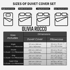 Olivia Rocco Meadow Grey Reversible Duvet Cover Set, Microfibre