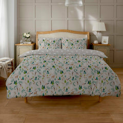 Olivia Rocco Snowy Reindeers Reversible Duvet Cover Set, Polycotton