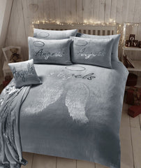 Olivia Rocco Angel Wings Teddy Fleece Duvet Cover Set, Three Colours