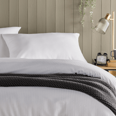 Olivia Rocco Monaco Seersucker Duvet Cover Set, Grey or White