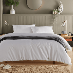 Olivia Rocco Monaco Seersucker Duvet Cover Set, Grey or White