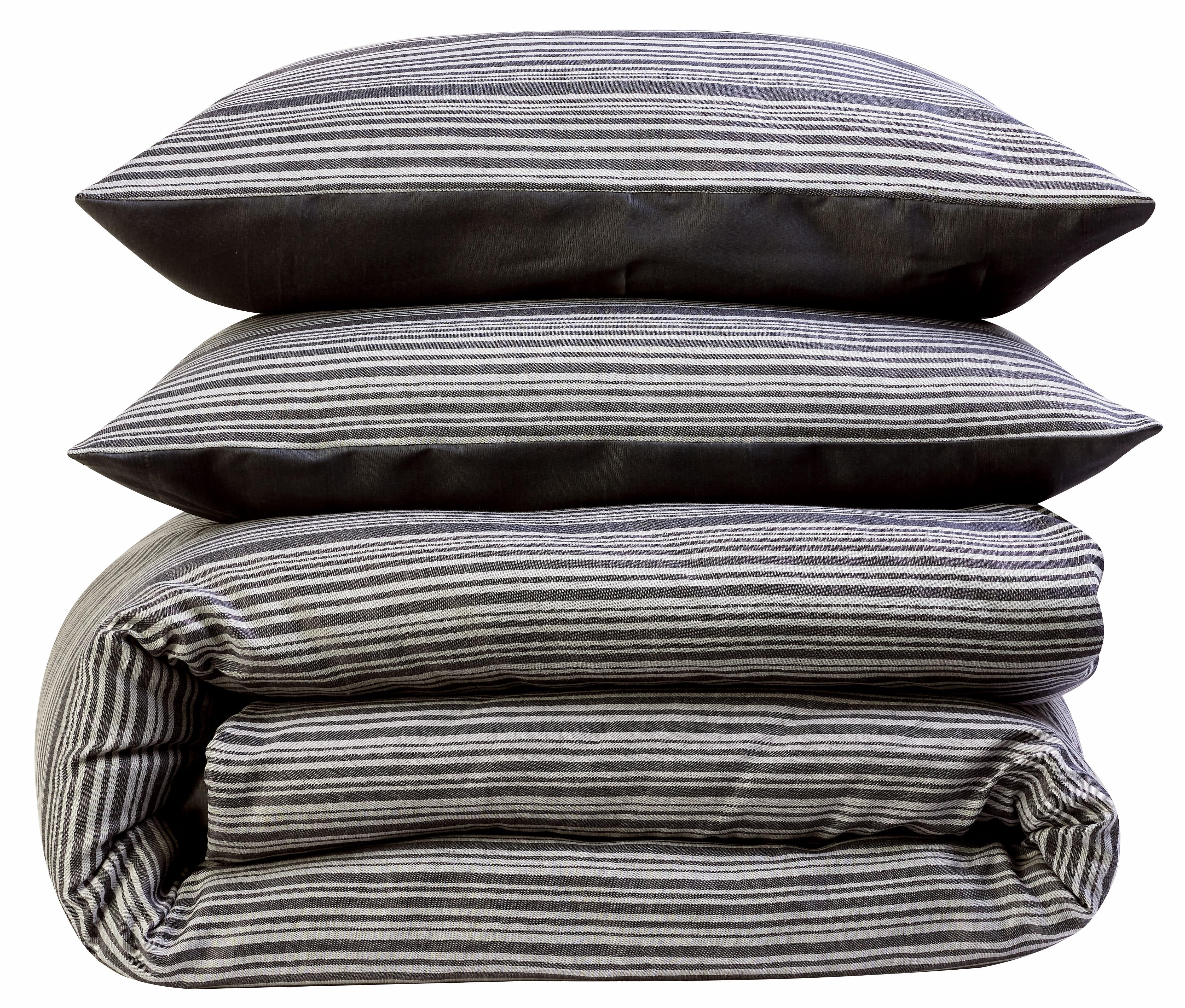 Olivia Rocco Stripe Jacquard Reversible Duvet Cover Set, Cotton Blend