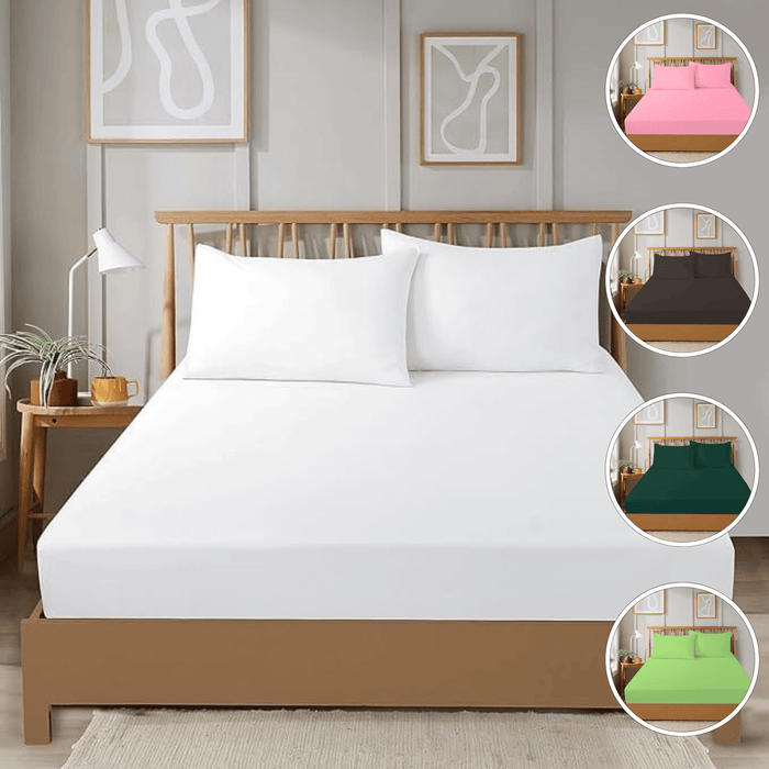 Olivia Rocco Plain Dye Polyester Fitted Sheet, 25cm Deep