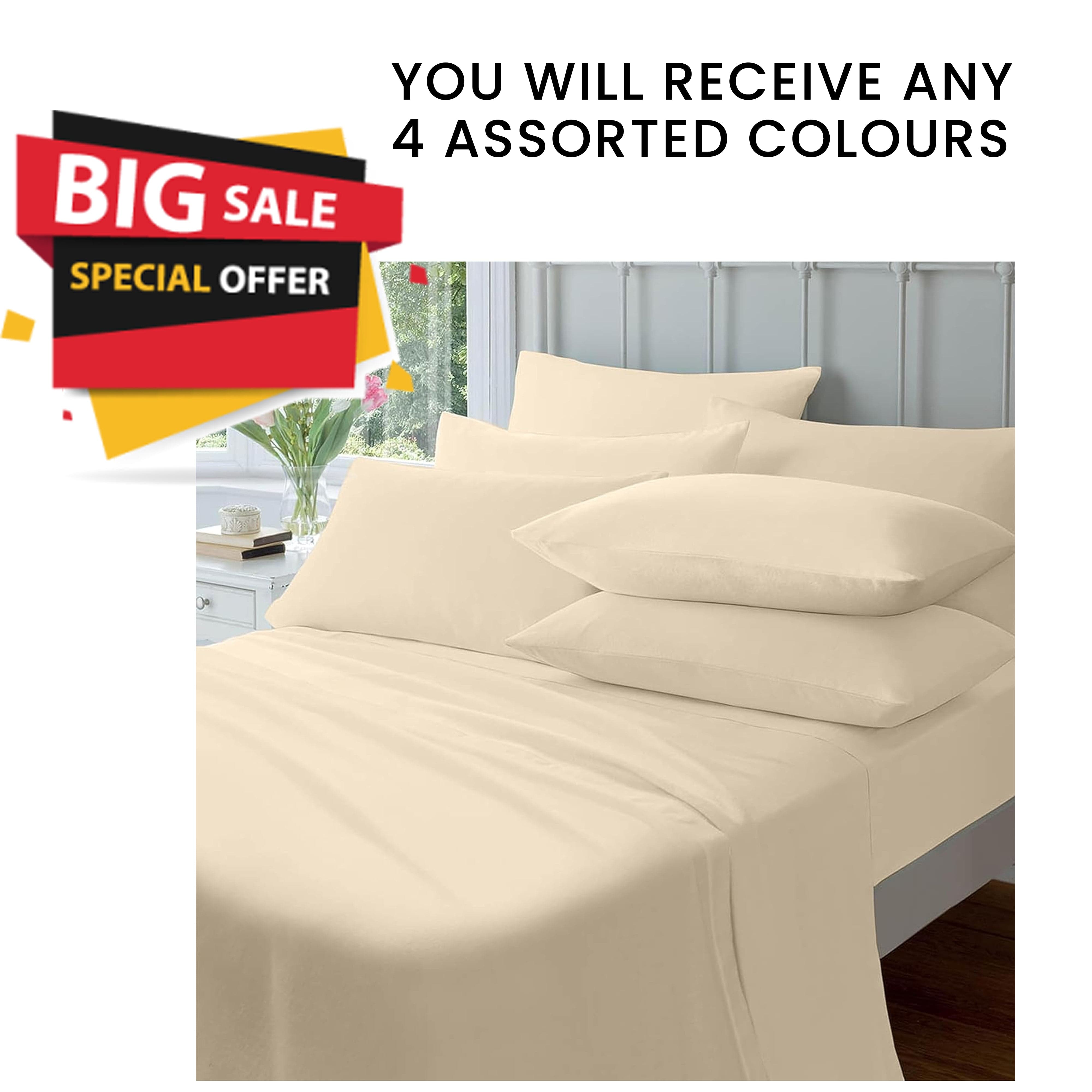 Olivia Rocco Flannelette Fitted Sheets, Pack of 4, Brushed Cotton