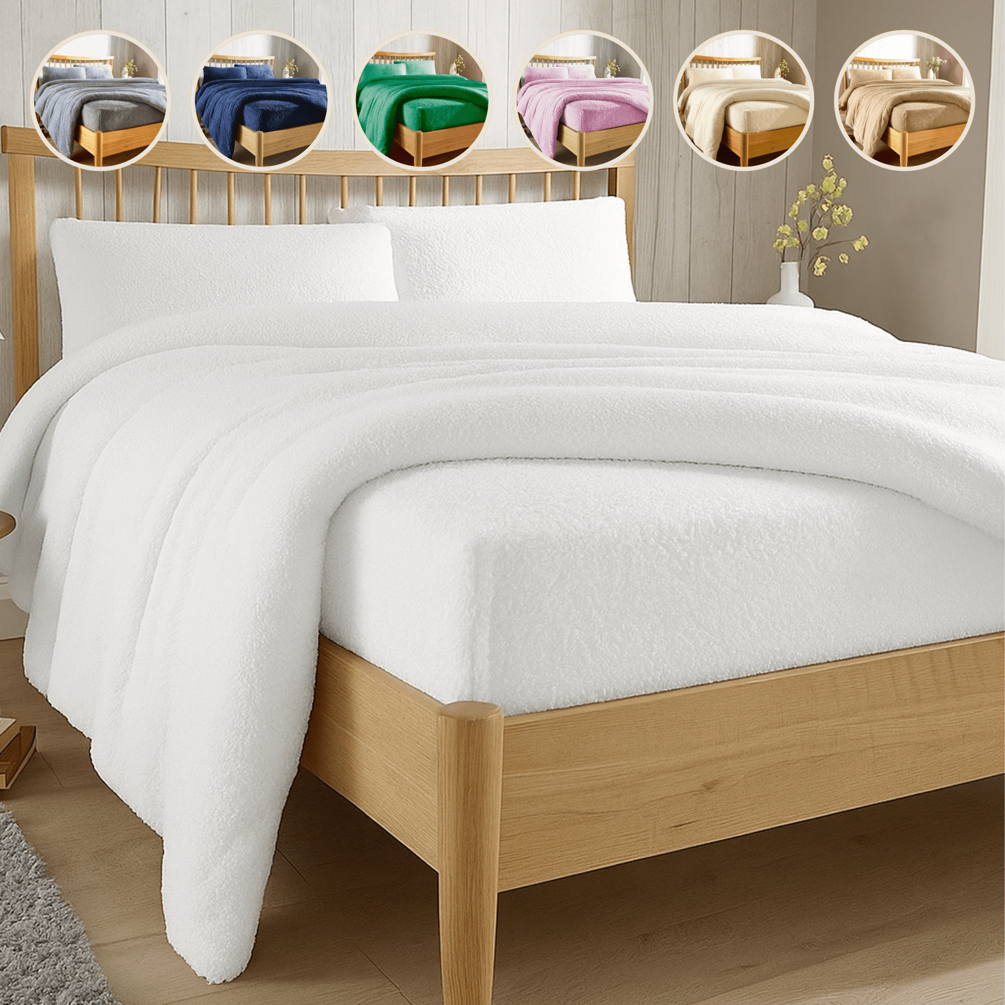 Olivia Rocco Teddy Fleece Extra Deep Fitted Sheet, Elasticated