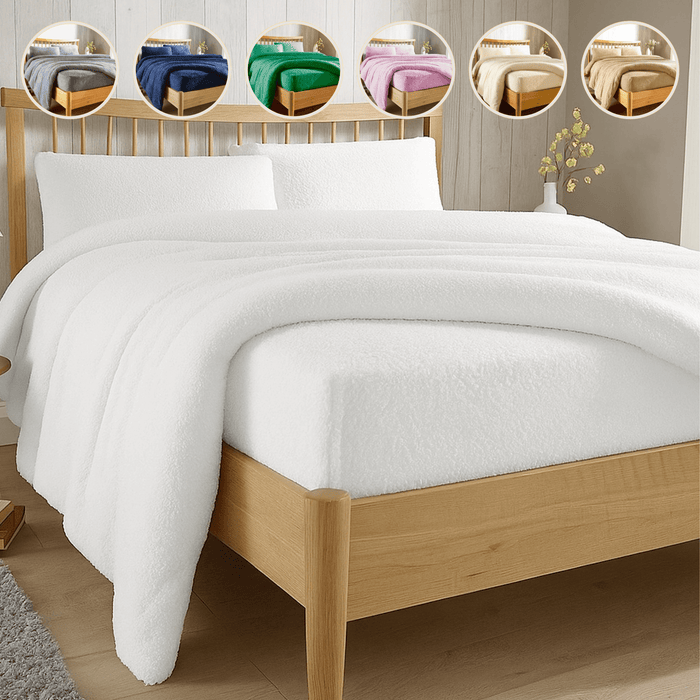 Olivia Rocco Teddy Fleece Extra Deep Fitted Sheet, Elasticated