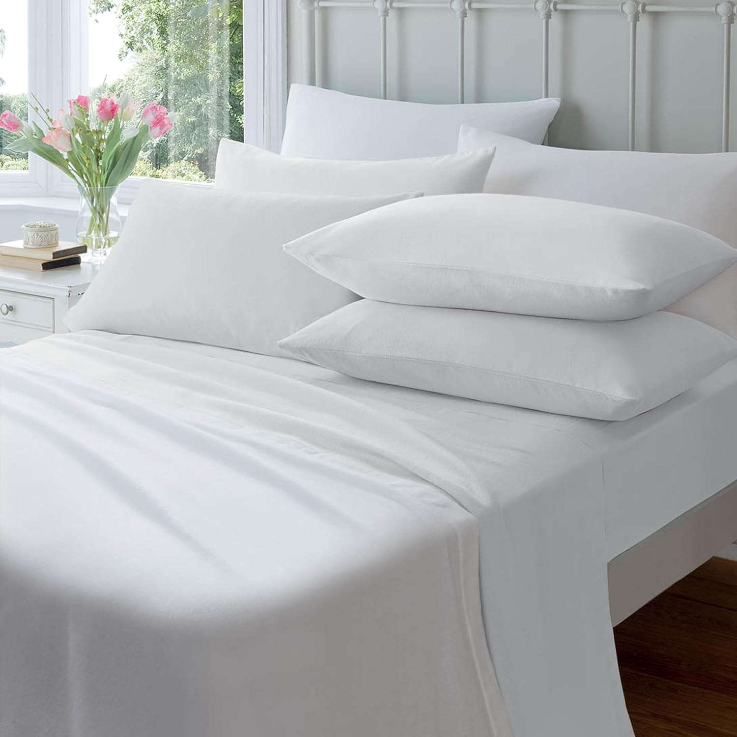 Olivia Rocco Brushed Cotton Flannelette Fitted Sheet, 30cm Deep