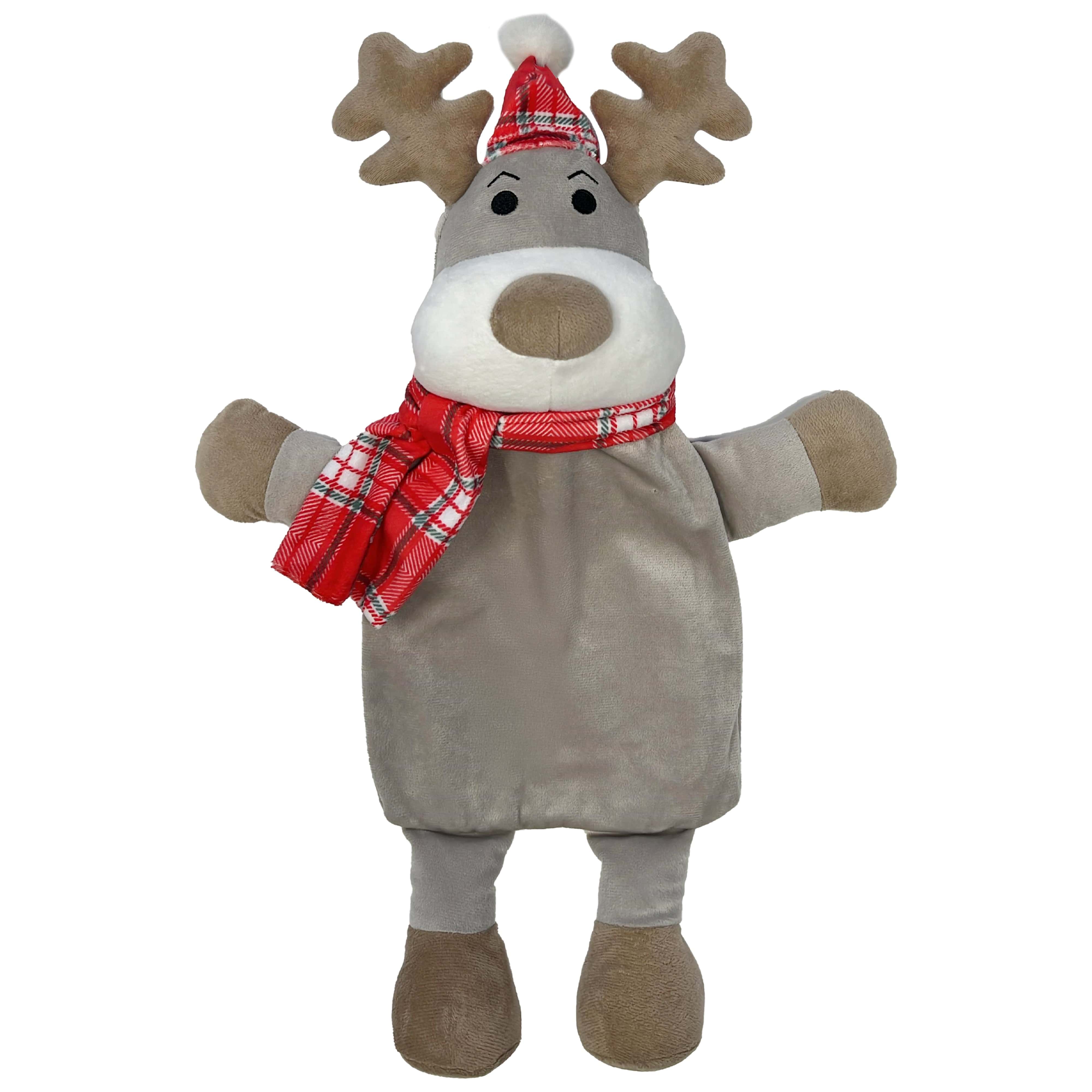 Olivia Rocco 1 Litre Hot Water Bottle with Reindeer Fleece Cover