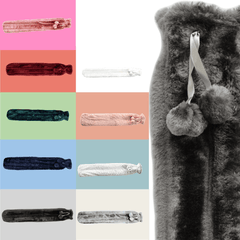 Olivia Rocco Extra Long 2 Litre Hot Water Bottle, Faux Fur Cover
