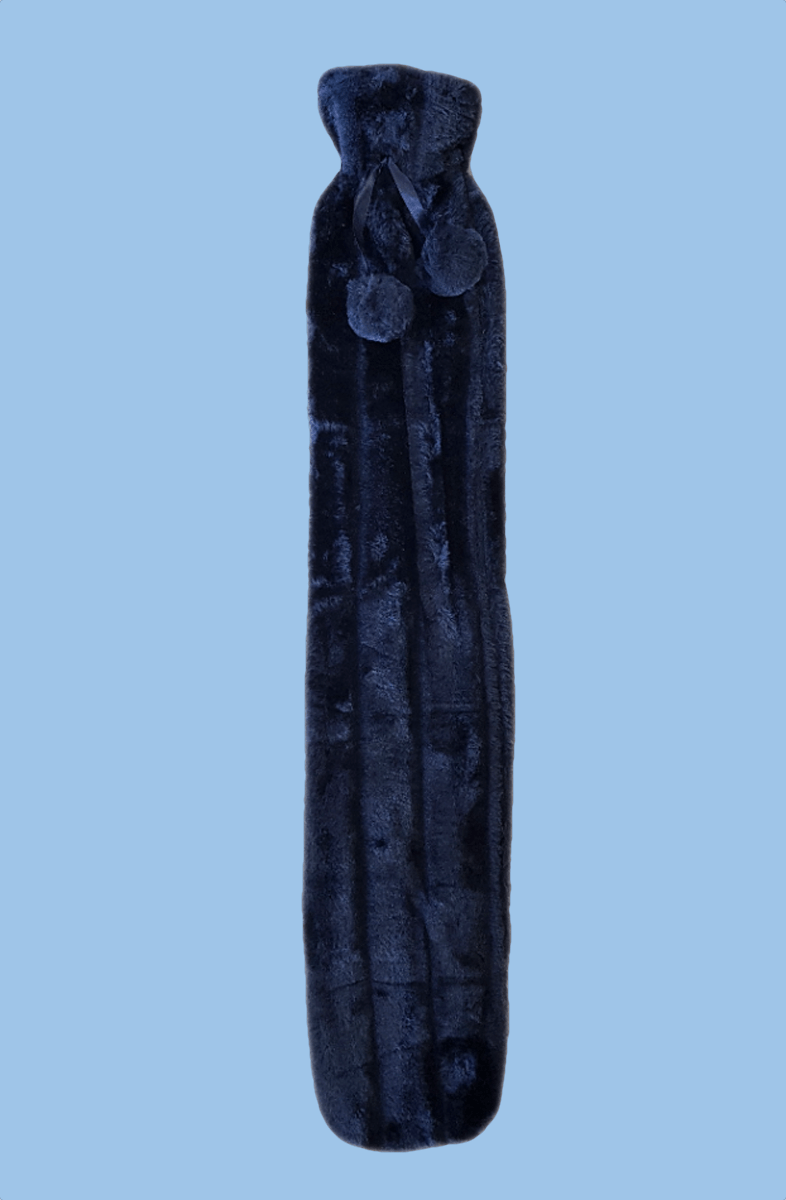 Olivia Rocco Extra Long 2 Litre Hot Water Bottle, Faux Fur Cover