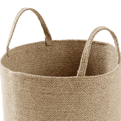 Olivia Rocco Woven Cotton Rope Laundry Basket with Handles, 40 x 40 cm