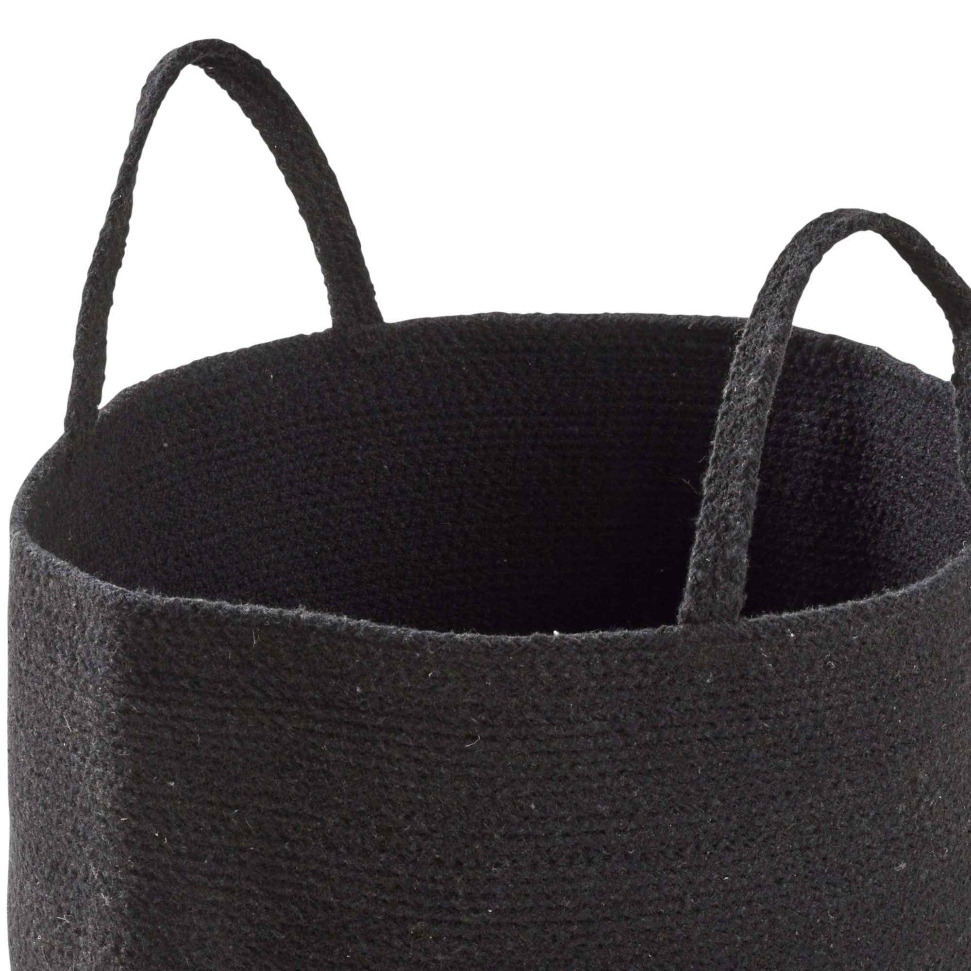 Olivia Rocco Woven Cotton Rope Laundry Basket with Handles, 40 x 40 cm
