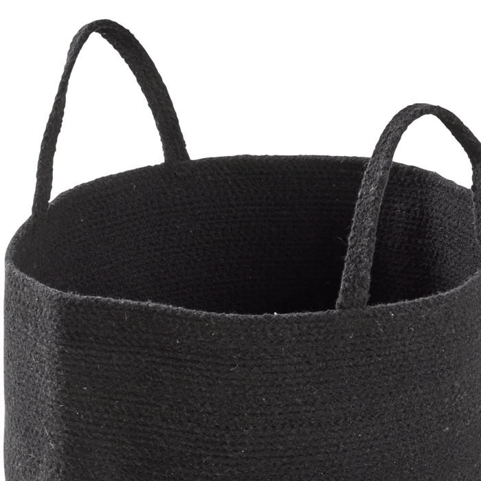 Olivia Rocco Woven Cotton Rope Laundry Basket with Handles, 40 x 40 cm, image 2