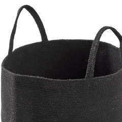 Olivia Rocco Woven Cotton Rope Laundry Basket with Handles, 40 x 40 cm