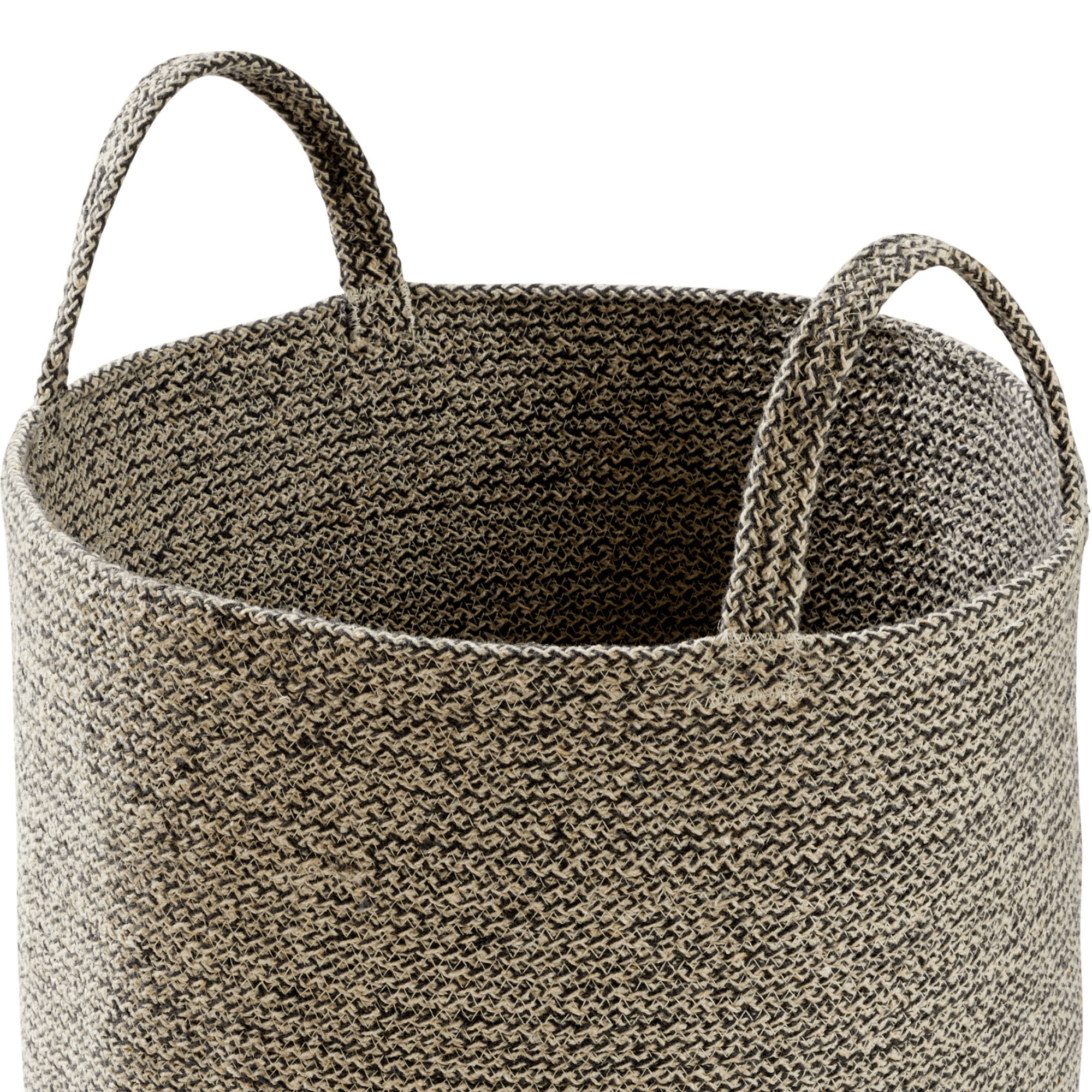 Olivia Rocco Woven Cotton Rope Laundry Basket with Handles, 40 x 40 cm