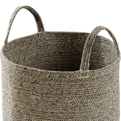 Olivia Rocco Woven Cotton Rope Laundry Basket with Handles, 40 x 40 cm