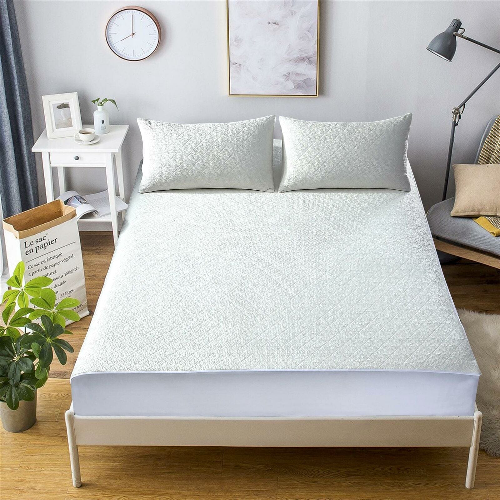Olivia Rocco Bamboo Quilted Waterproof Mattress Protector, 30cm Deep