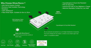 Olivia Rocco Bamboo Quilted Waterproof Mattress Protector, 30cm Deep
