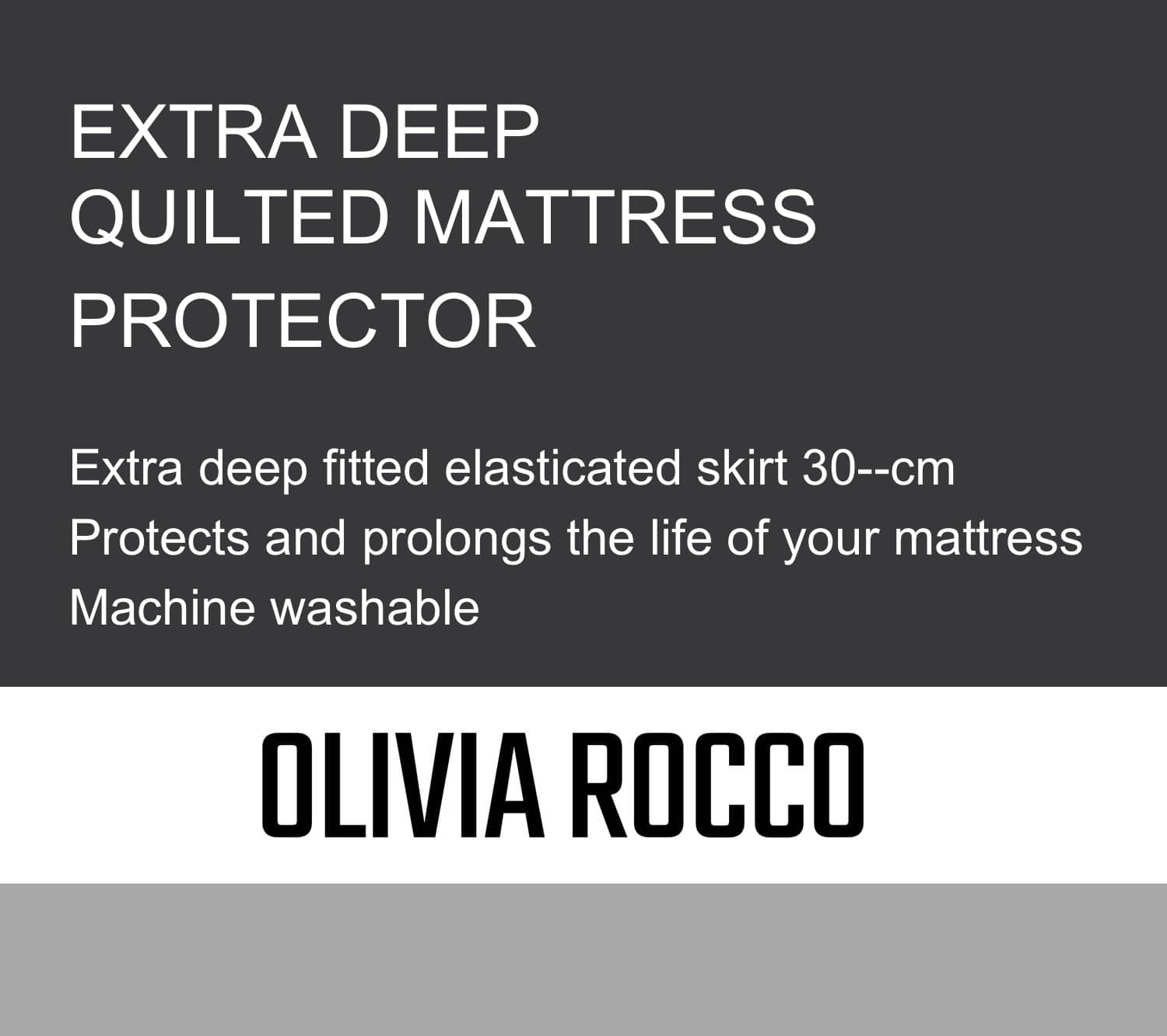 Olivia Rocco Quilted Mattress Protector with Waterproof Reverse