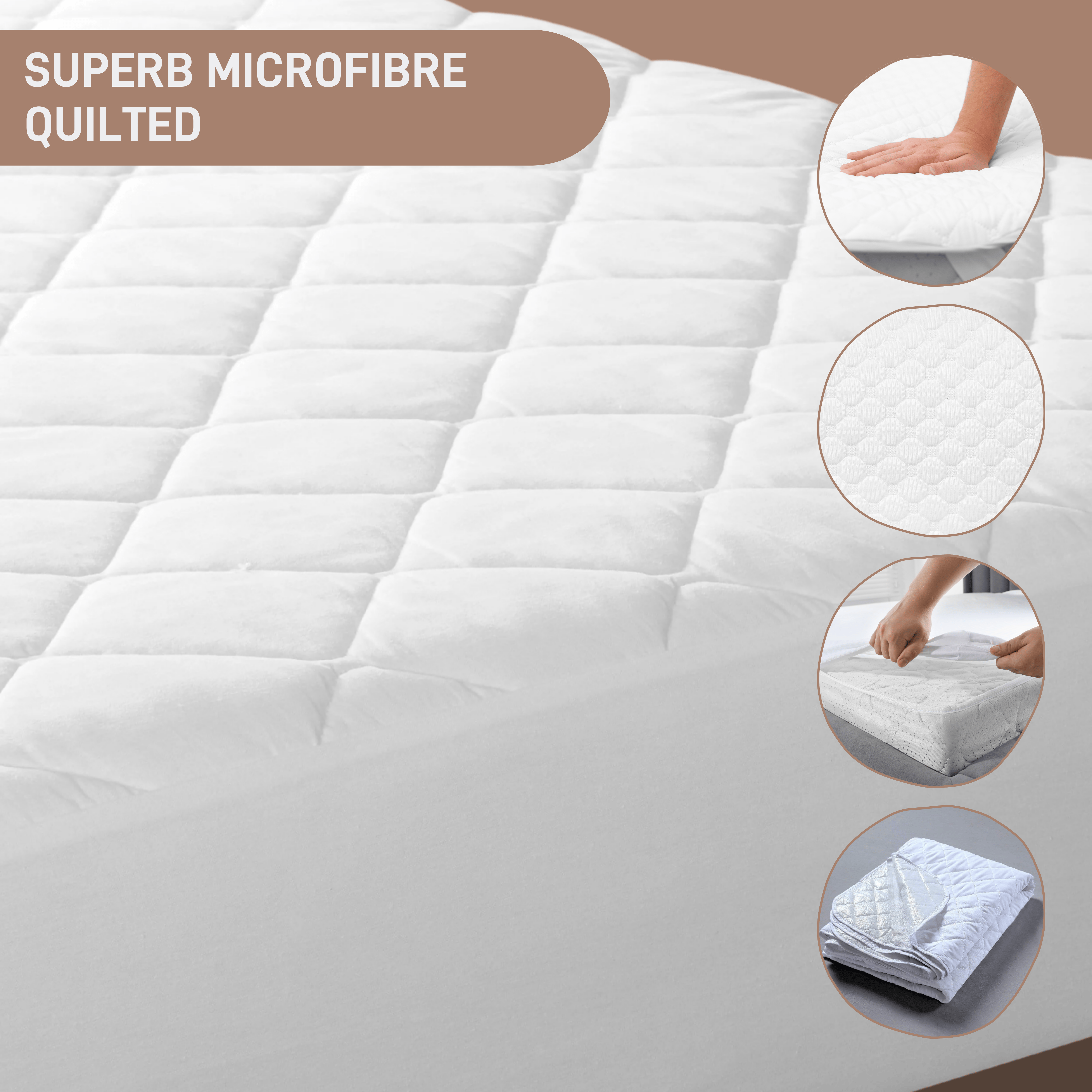 Olivia Rocco Quilted Mattress Protector with Waterproof Reverse
