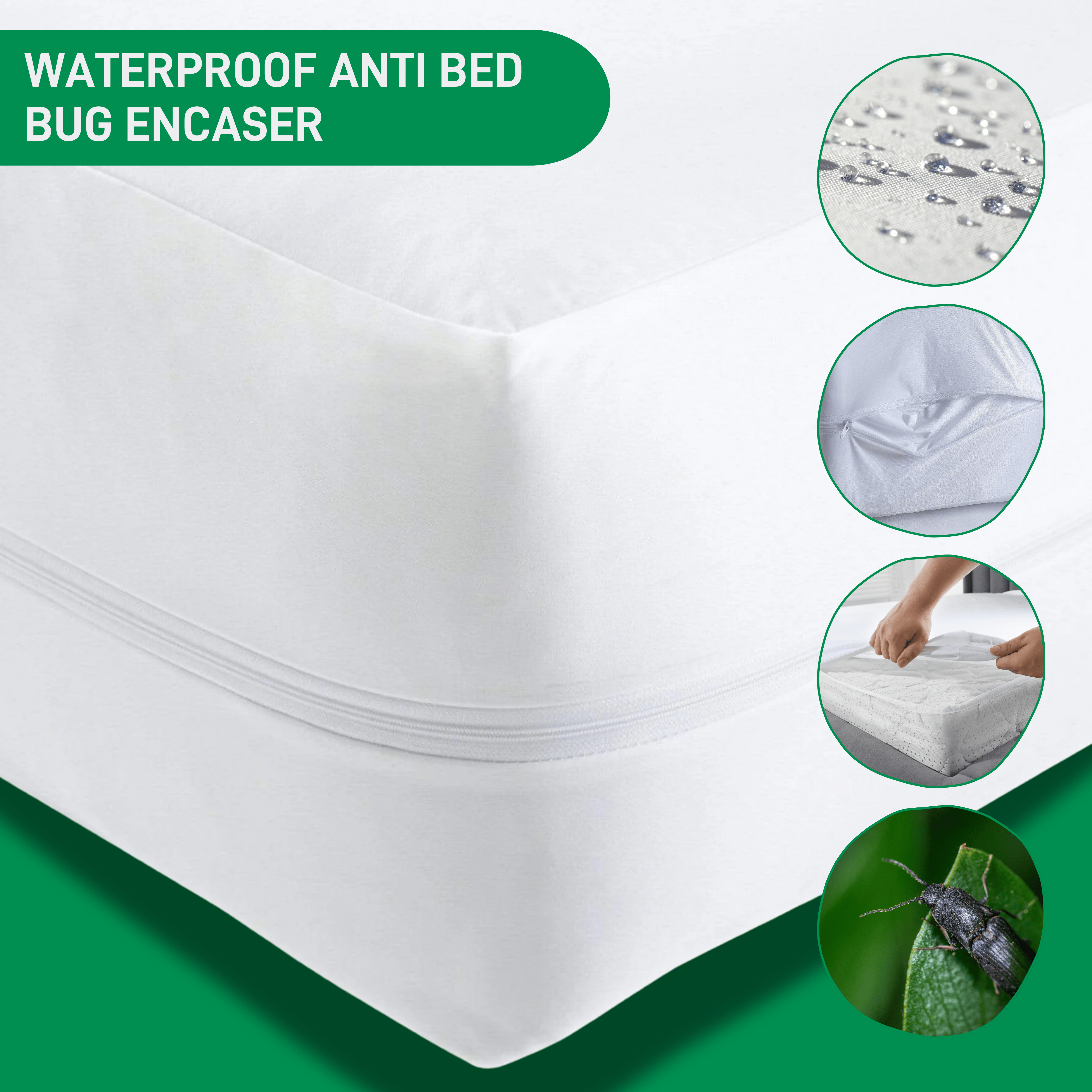 Olivia Rocco Zipped Mattress Encasement with Waterproof Lining