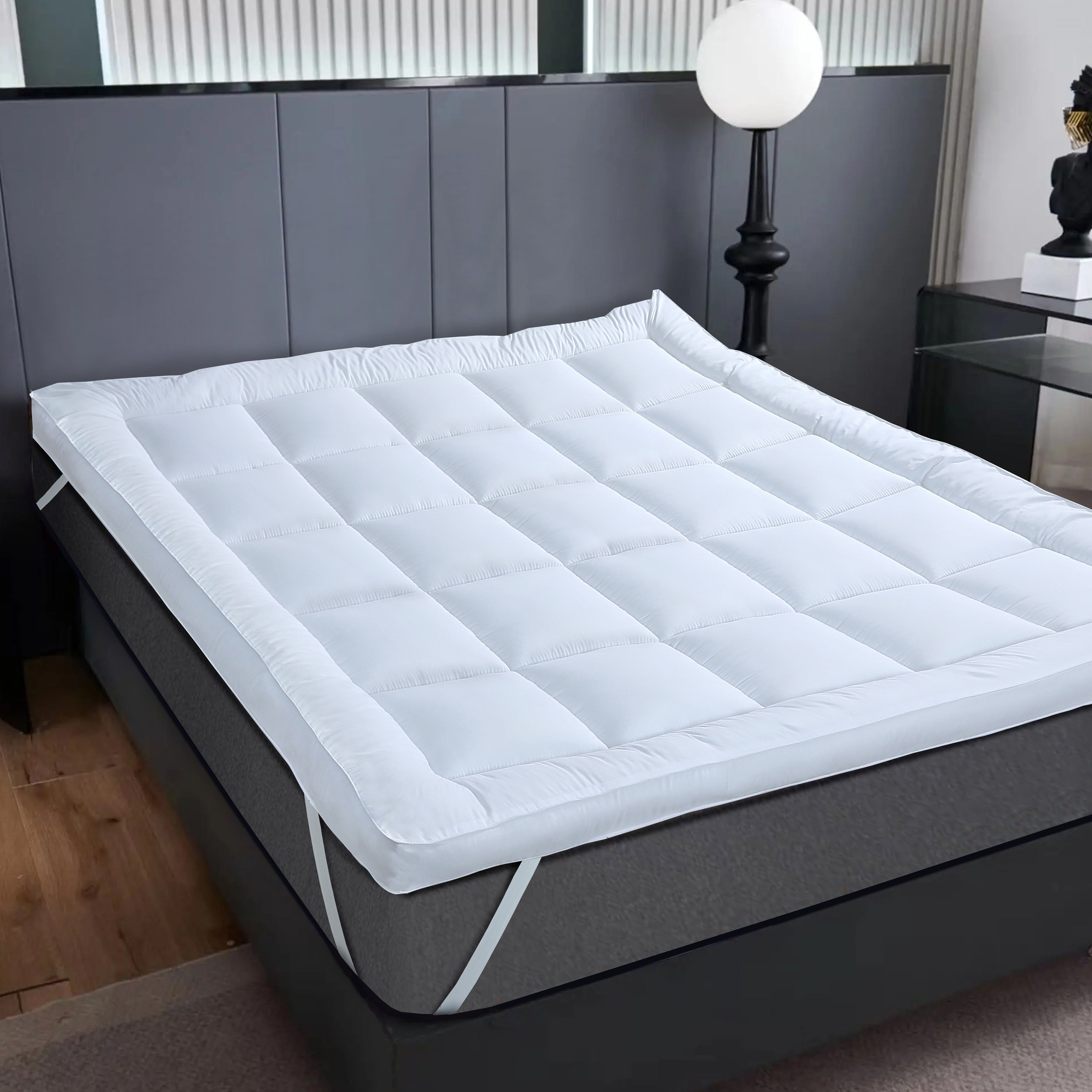Olivia Rocco Microfibre Mattress Topper, Extra Deep, Polyester Filling