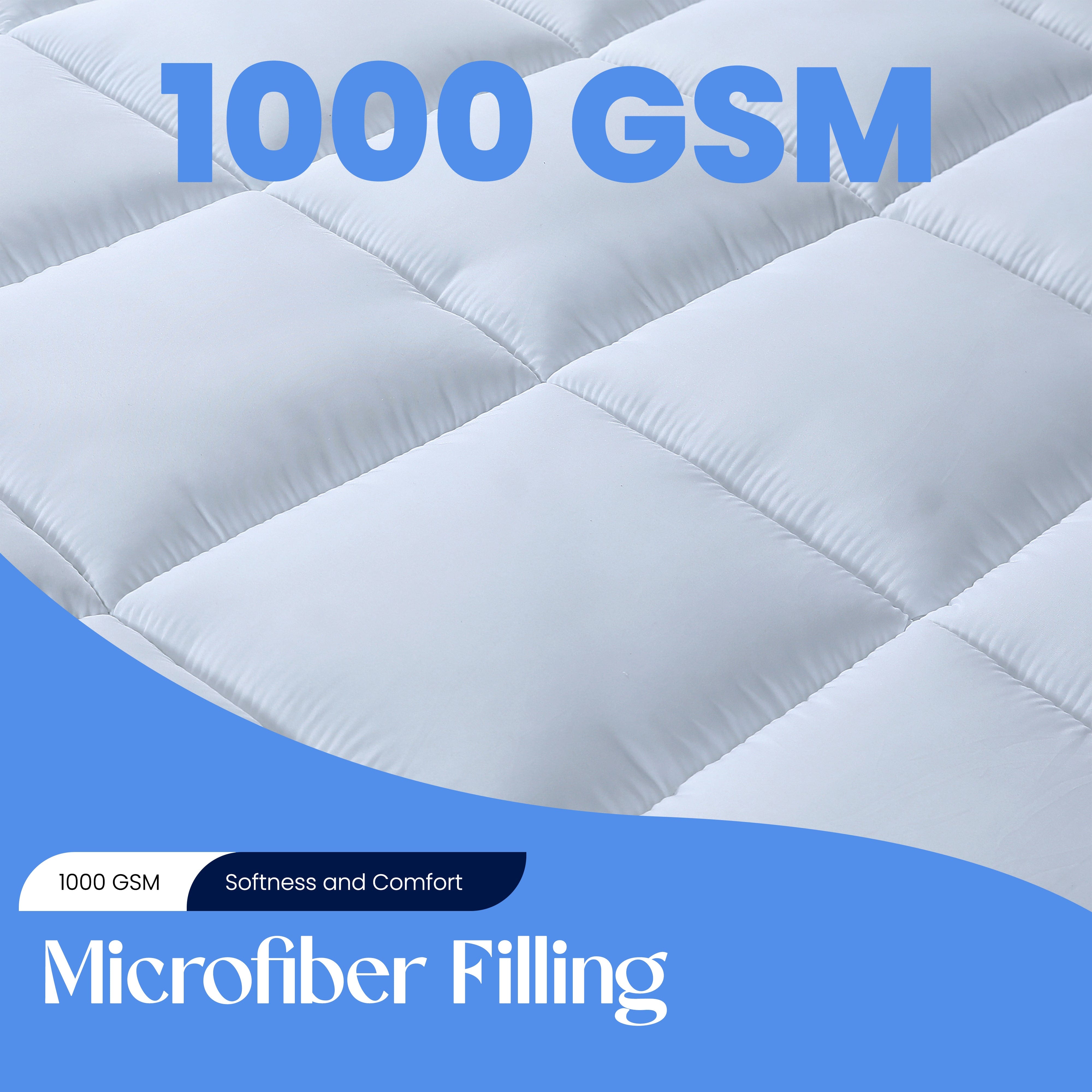 Olivia Rocco Microfibre Mattress Topper, Extra Deep, Polyester Filling