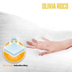 Olivia Rocco Hollowfibre Pillows, Pack of 2, Polycotton Stripe Cover