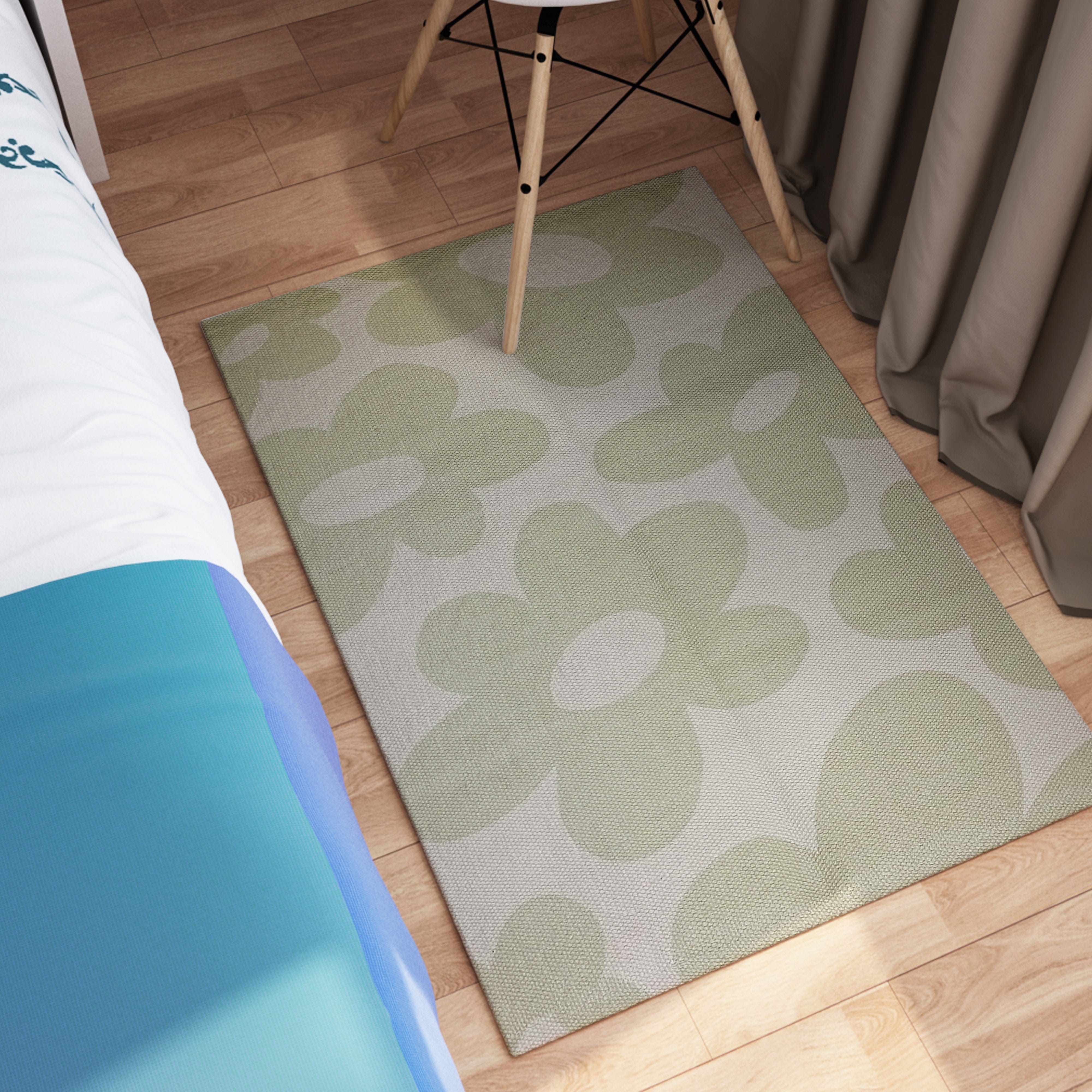 Olivia Rocco Jardin Printed Rug, Two Sizes, Recycled Polyester