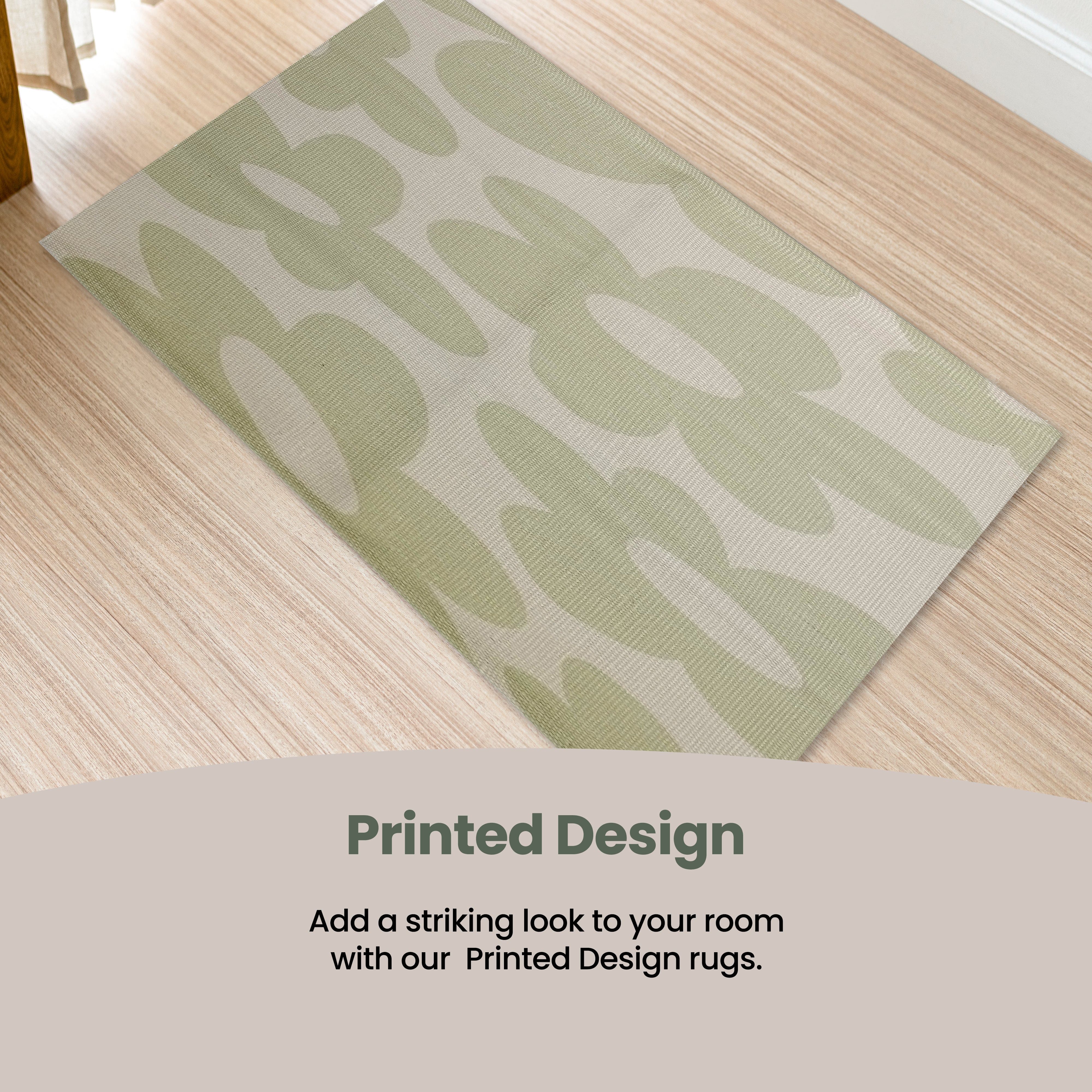 Olivia Rocco Jardin Printed Rug, Two Sizes, Recycled Polyester
