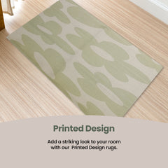 Olivia Rocco Jardin Printed Rug, Two Sizes, Recycled Polyester