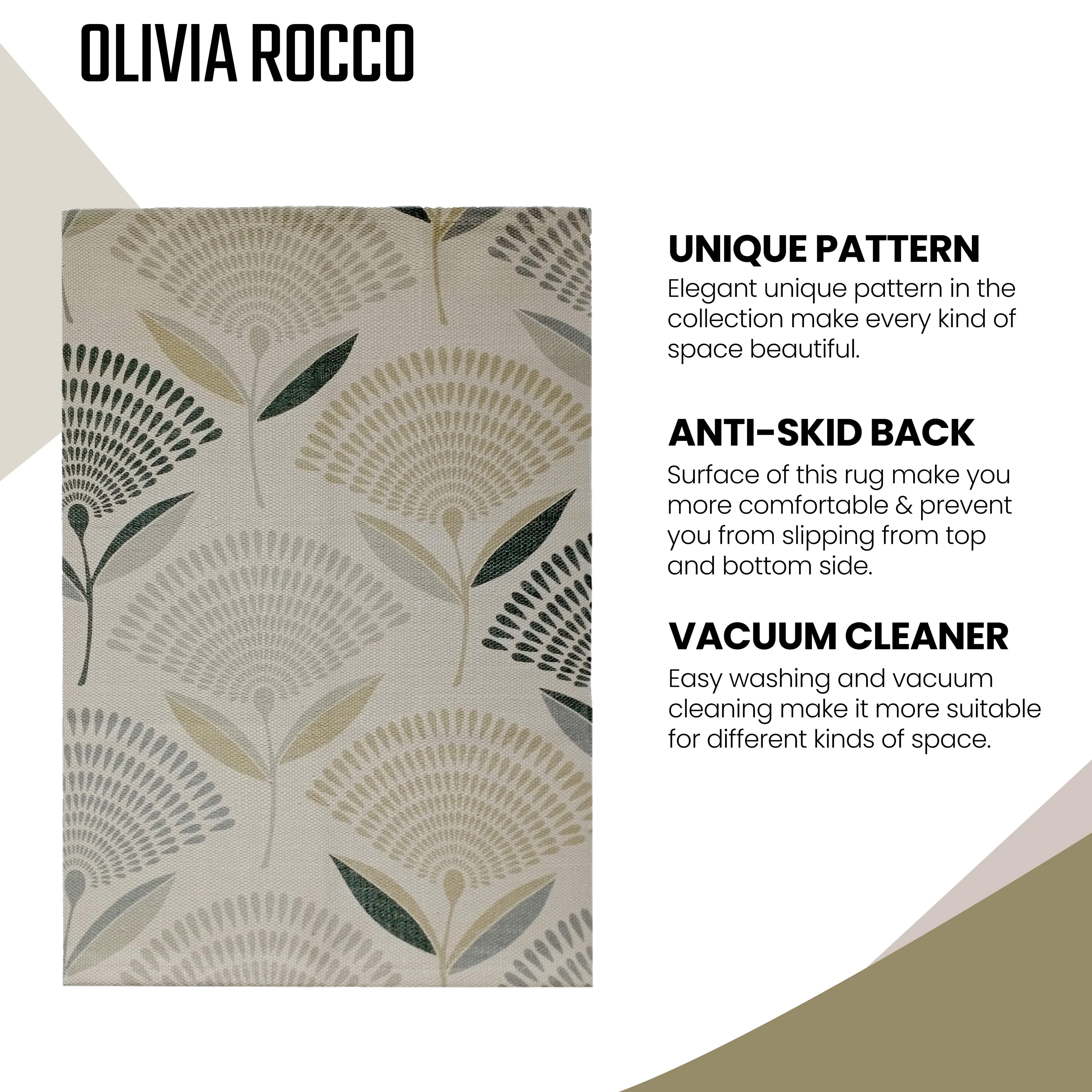 Olivia Rocco Linnea Printed Rug, Two Sizes, Recycled Polyester
