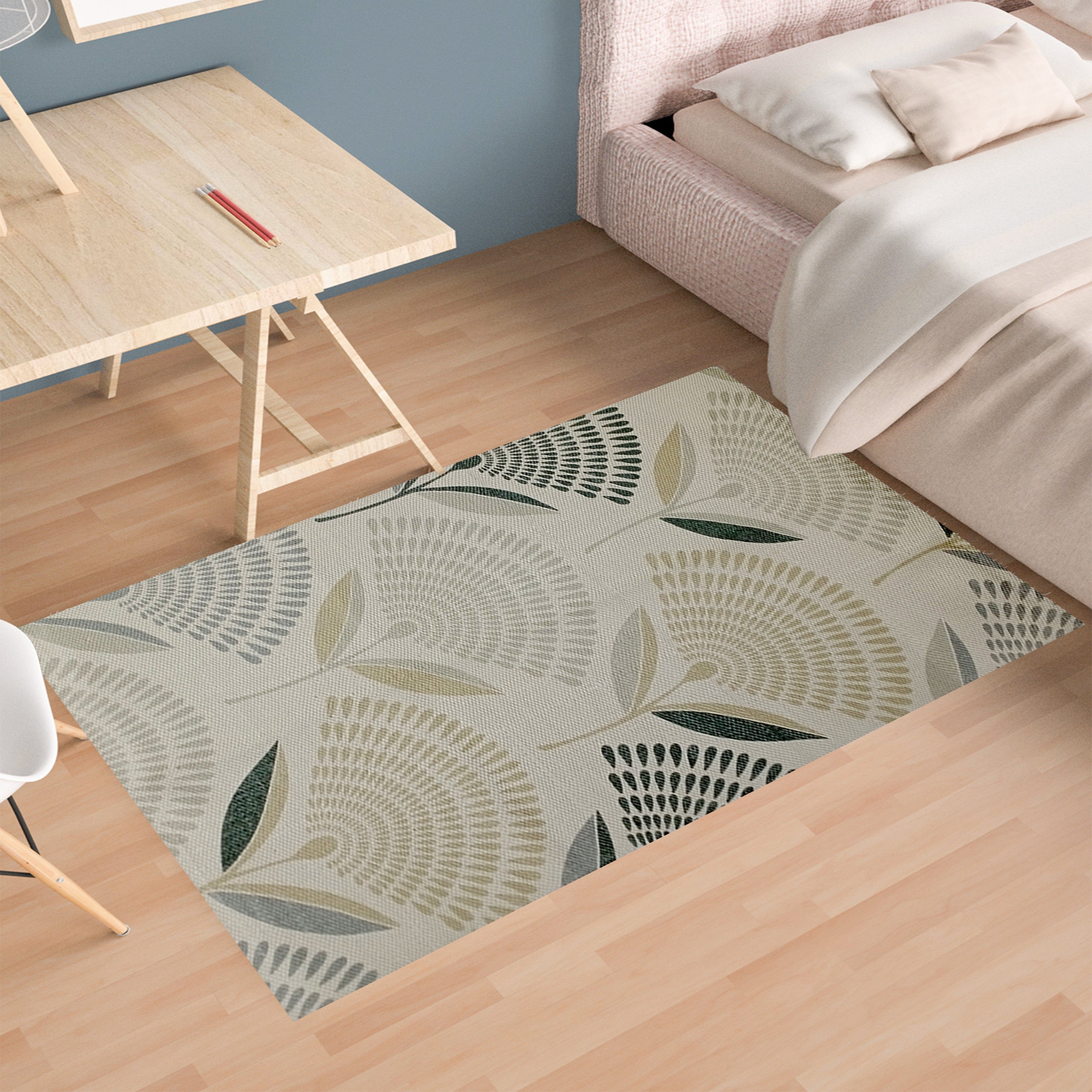 Olivia Rocco Linnea Printed Rug, Two Sizes, Recycled Polyester