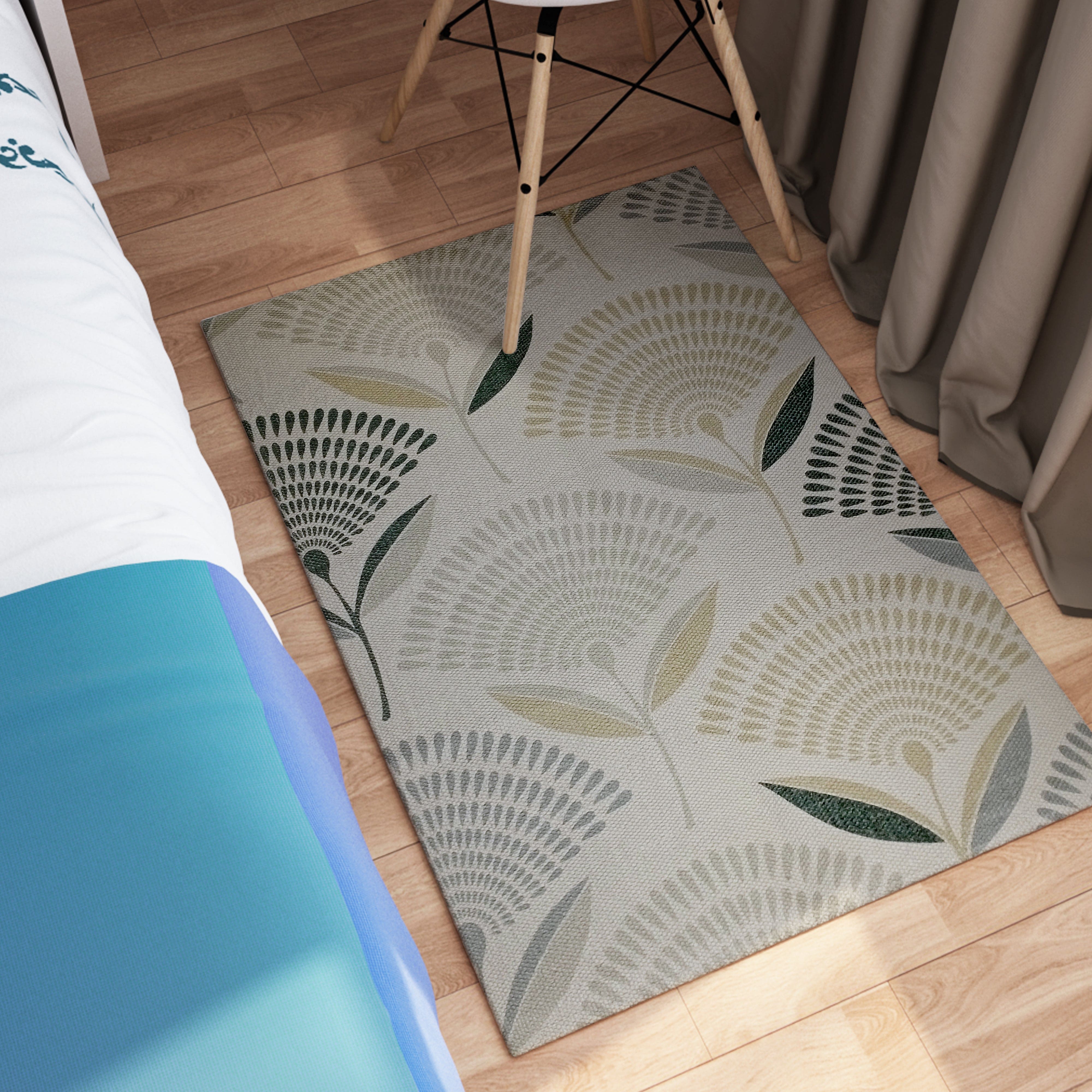 Olivia Rocco Linnea Printed Rug, Two Sizes, Recycled Polyester