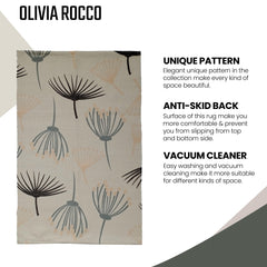 Olivia Rocco Nina Printed Rug, Two Sizes, Recycled Polyester