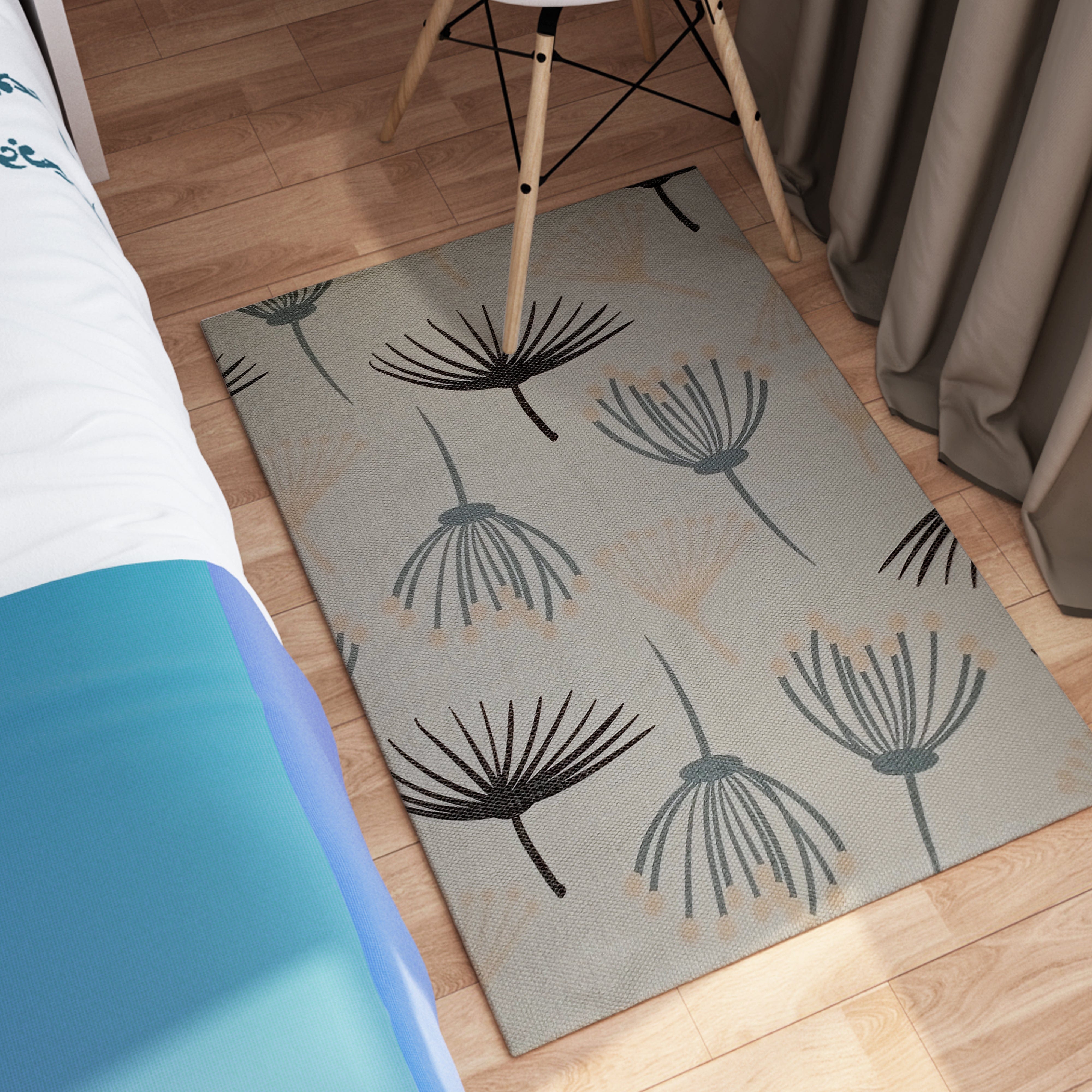 Olivia Rocco Nina Printed Rug, Two Sizes, Recycled Polyester
