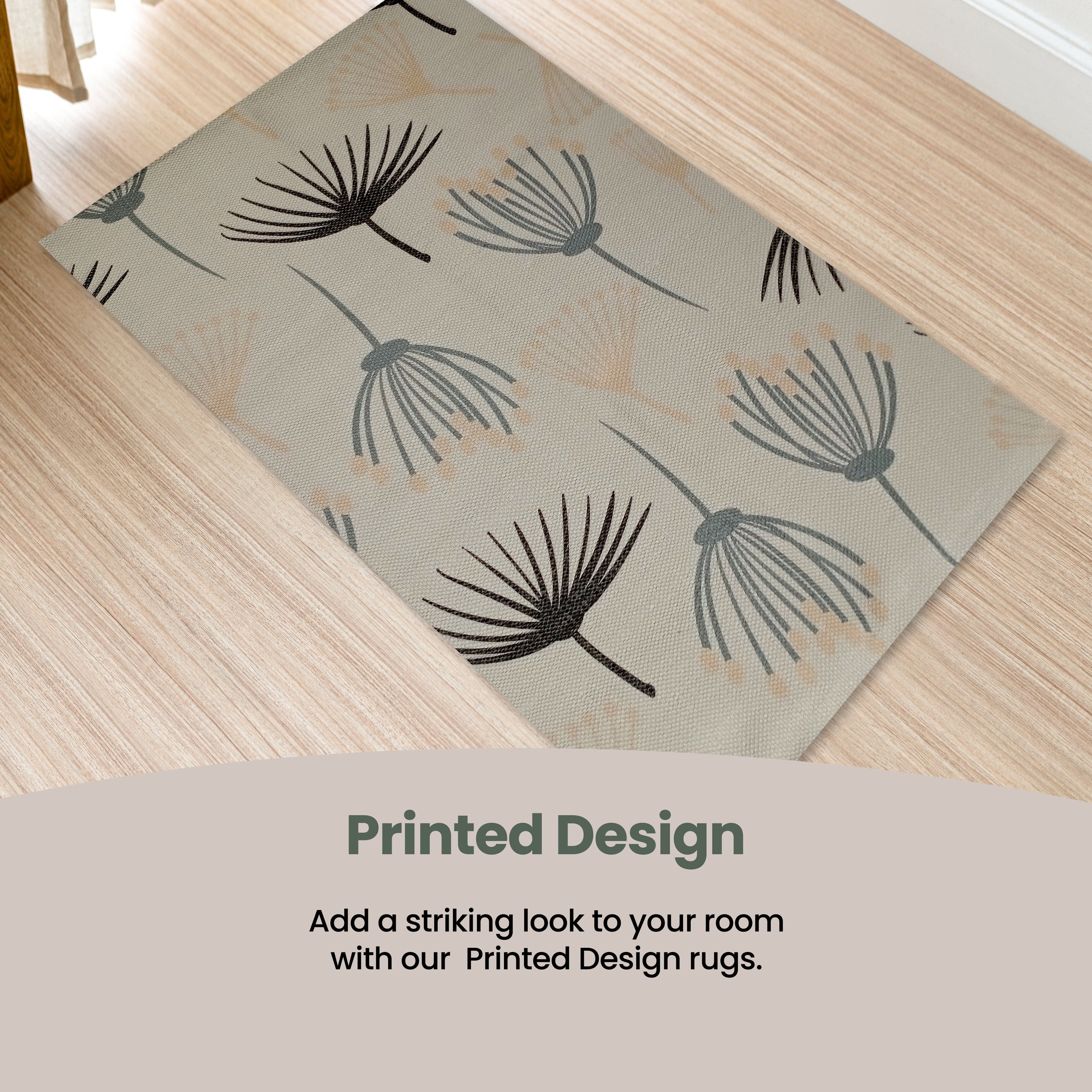 Olivia Rocco Nina Printed Rug, Two Sizes, Recycled Polyester