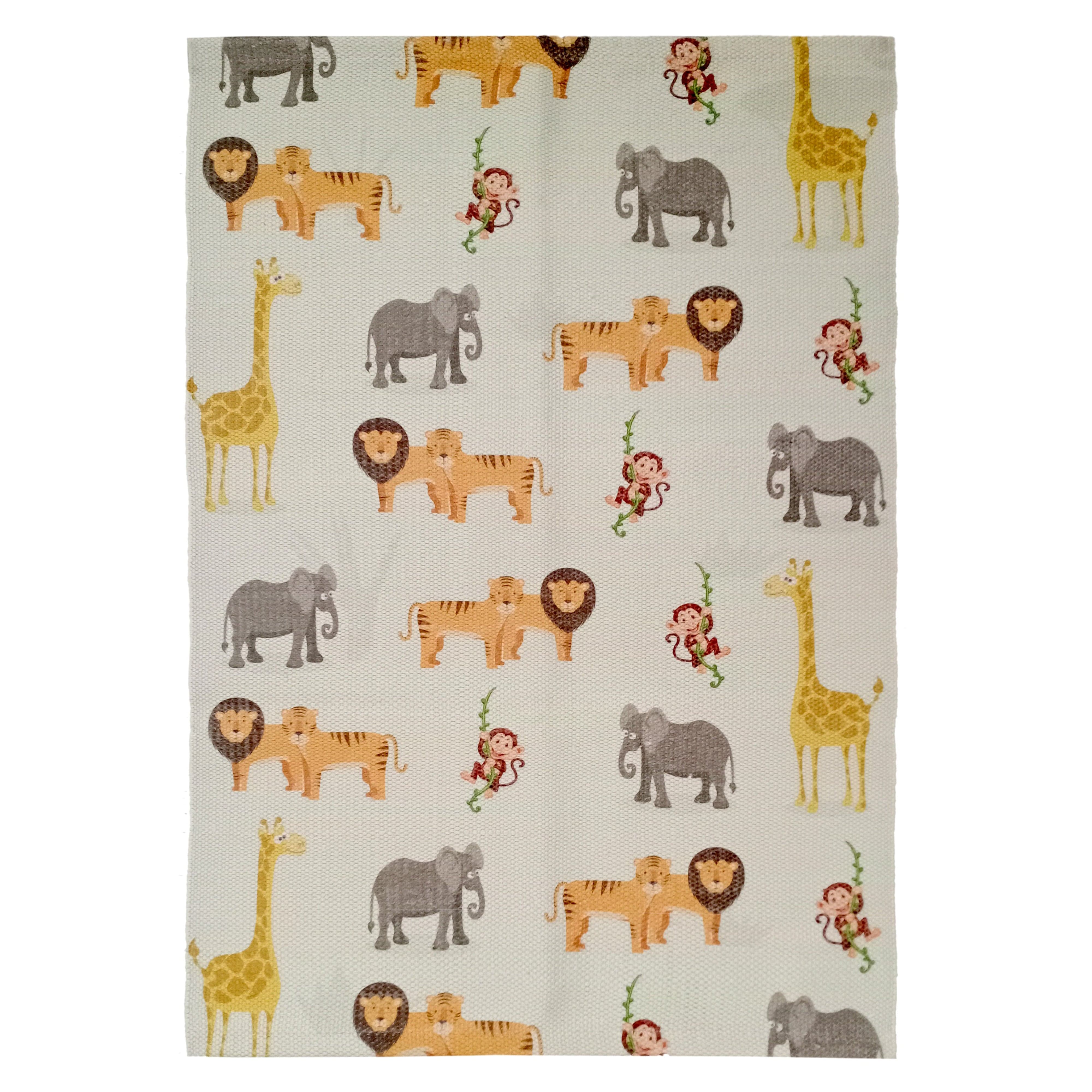 Olivia Rocco Safari Animal Print Rug, 60 x 90 cm, Recycled Polyester