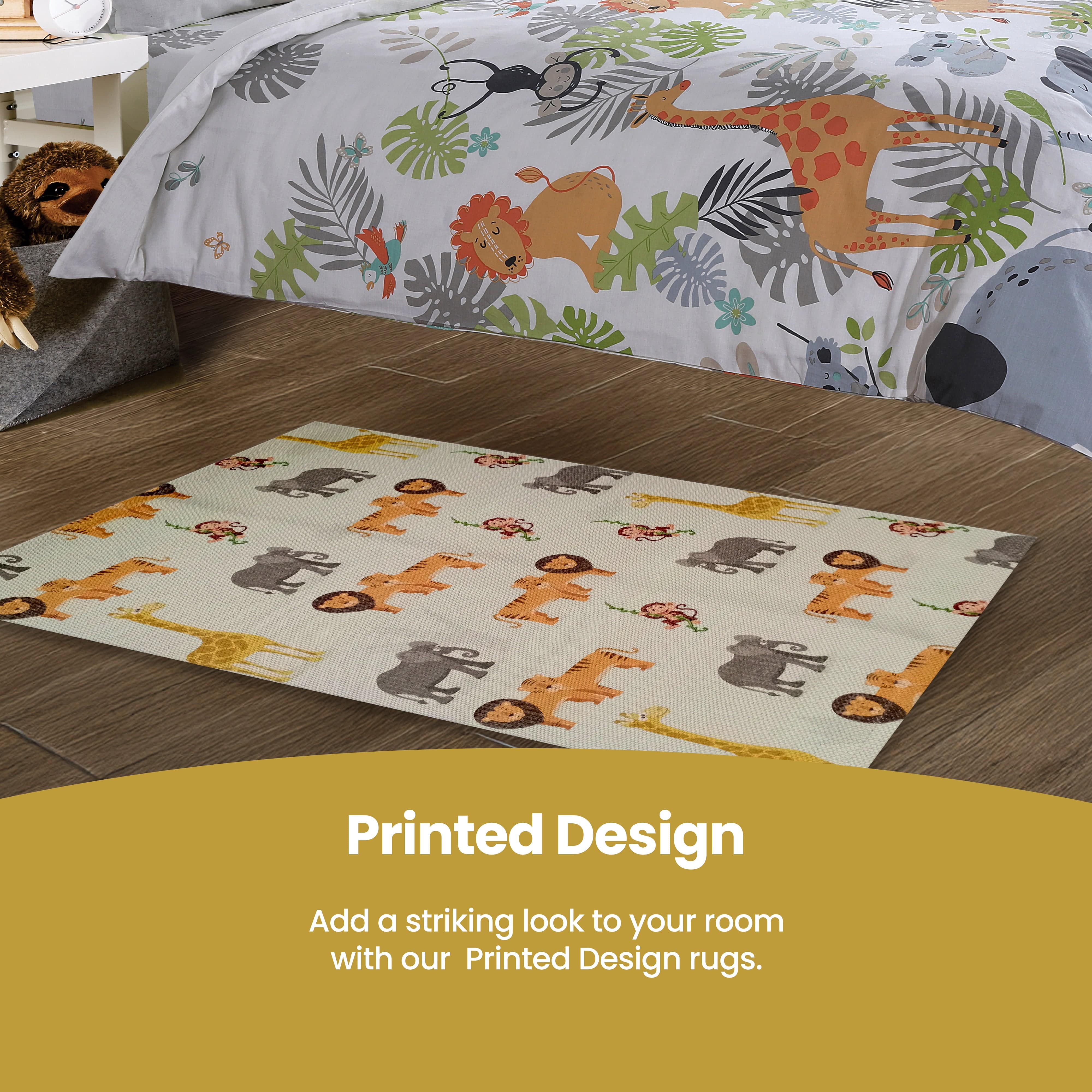 Olivia Rocco Safari Animal Print Rug, 60 x 90 cm, Recycled Polyester