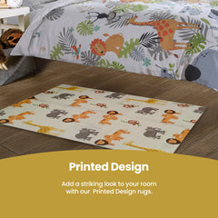 Olivia Rocco Safari Animal Print Rug, 60 x 90 cm, Recycled Polyester