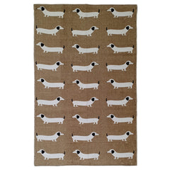 Olivia Rocco Sausage Dog Print Rug, 60 x 90 cm, Recycled Polyester