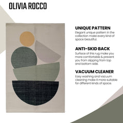 Olivia Rocco Tokyo Printed Rug, Two Sizes, Recycled Polyester