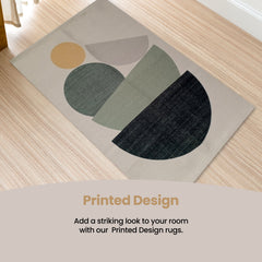 Olivia Rocco Tokyo Printed Rug, Two Sizes, Recycled Polyester