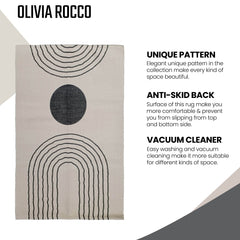 Olivia Rocco Tuscany Printed Rug, Two Sizes, Recycled Polyester