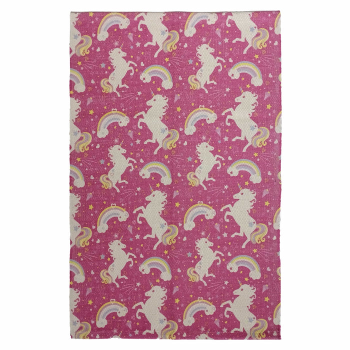 Olivia Rocco Unicorn Print Rug, 60 x 90 cm, Recycled Polyester, Unicorn