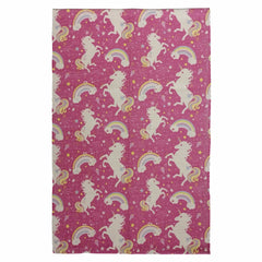 Olivia Rocco Unicorn Print Rug, 60 x 90 cm, Recycled Polyester
