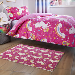 Olivia Rocco Unicorn Print Rug, 60 x 90 cm, Recycled Polyester