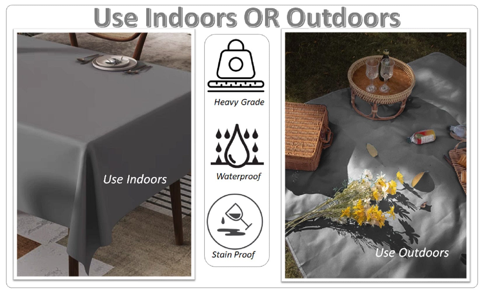 Olivia Rocco Waterproof Wipe Clean Tablecloth, 145 x 200 cm